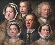 Heads of Six of Hogarth's Servants (mk08) HOGARTH, William